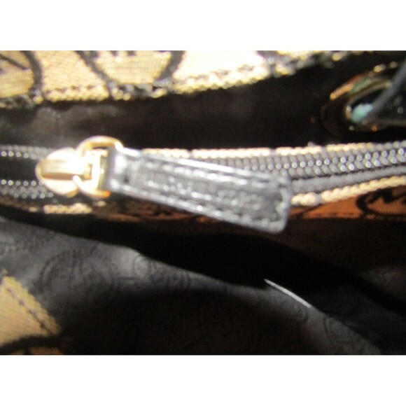 Michael Kors Grayson Shoulder Bag Signature Canvas Tote Purse Side Pockets - Picture 9 of 10